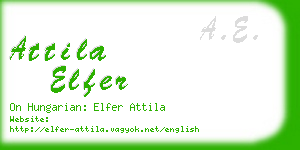 attila elfer business card